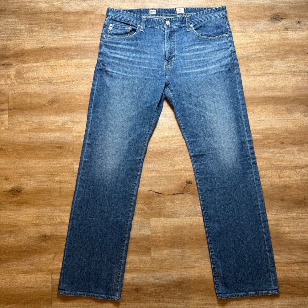 AG Adriano Goldschmied Jeans Men 38x34 Blue Protege Straight Leg Medium Wash USA